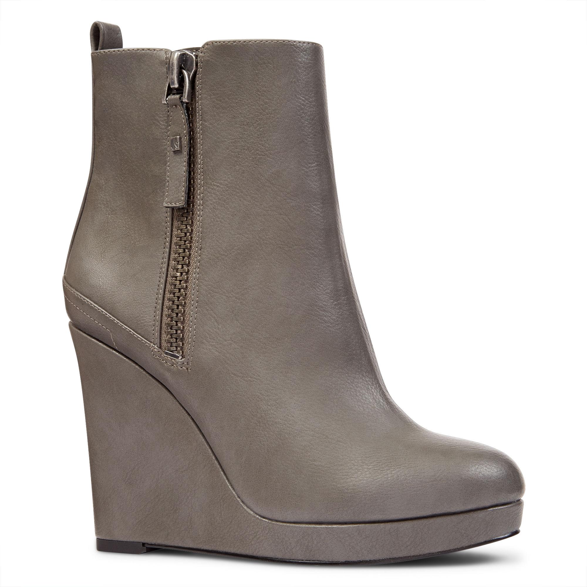 Nine west Hartnsol Wedge Booties in Gray Lyst